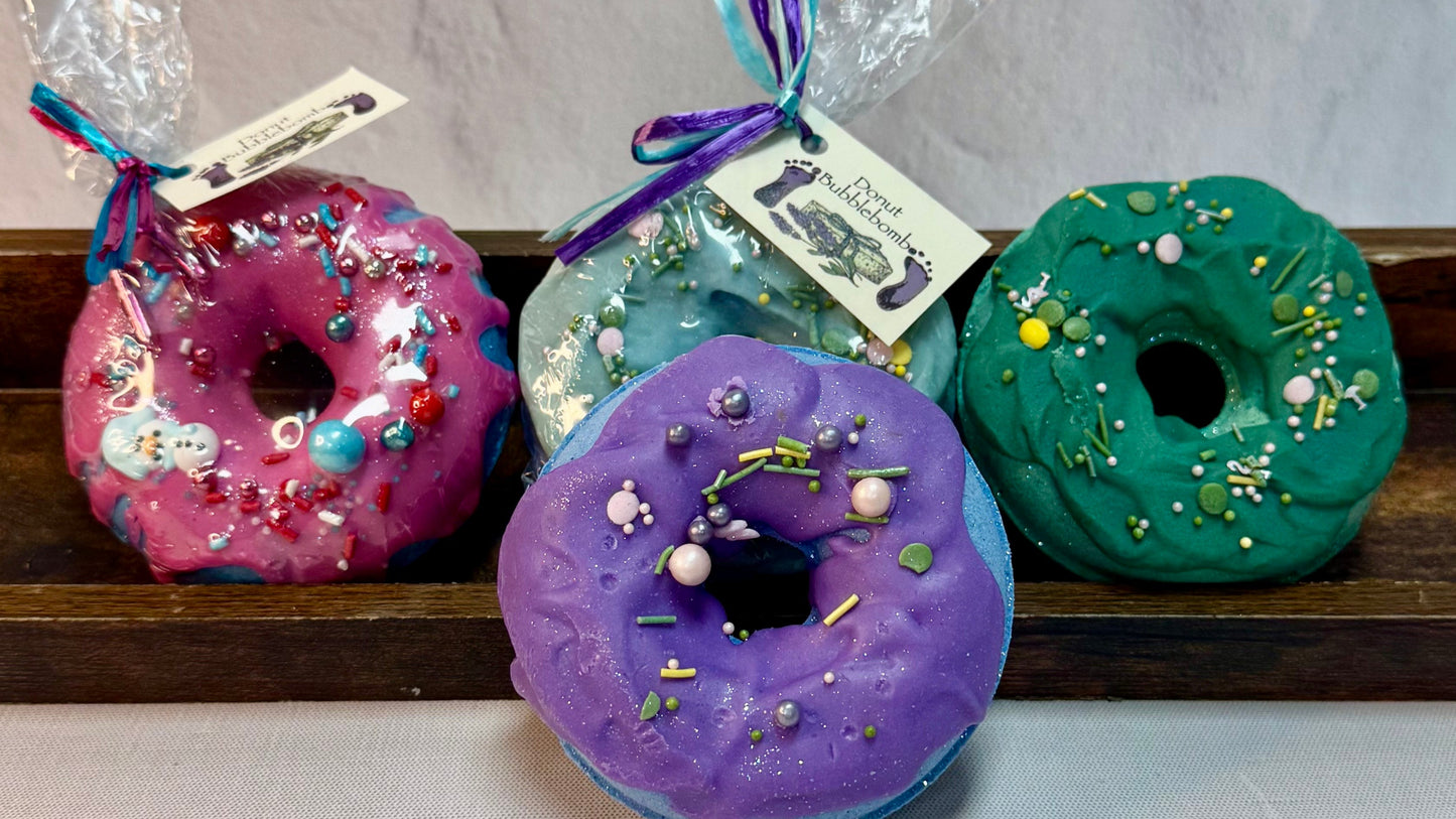 Donut Bath Bomb -Purple-